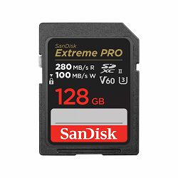 SanDisk Memorijska kartica SDSDXEP-128G-GN4IN Extreme PRO 128 GB, V60 UHS-II SD card, 280/100 MB/s